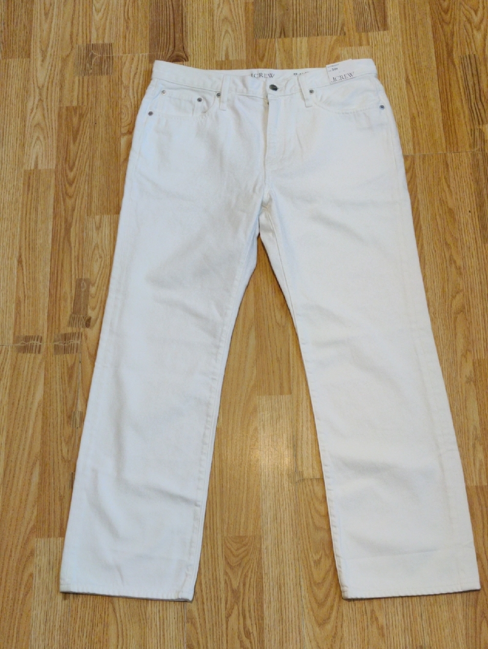 J. Crew Men’s White Straight Jeans